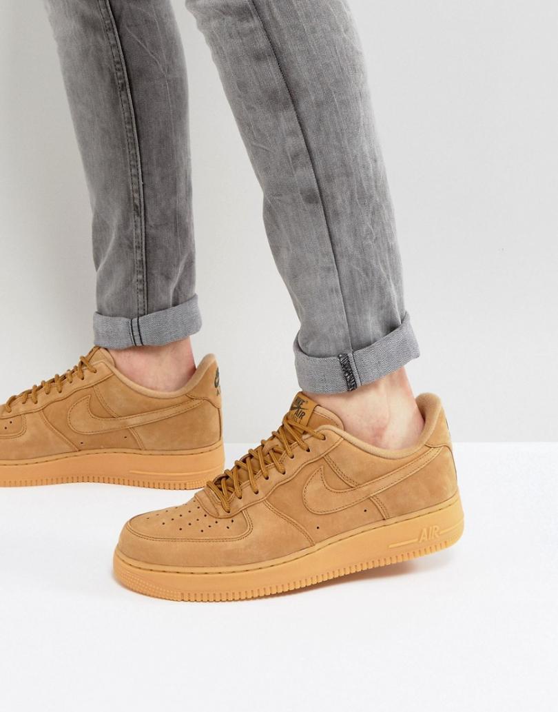 beige suede nike air force 1